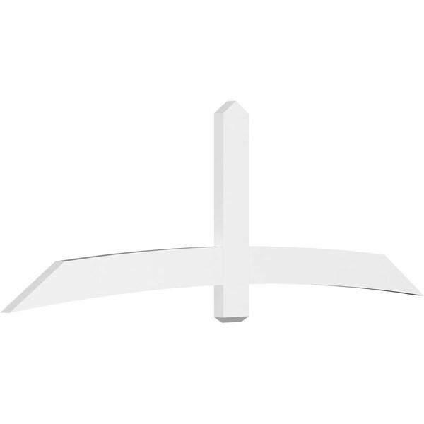 Ekena Millwork Bellingham Architectural Grade PVC Gable Bracket, 96"W x 32"H x 2"D x 6"F, 8/12 Pitch GBP096X32X0206BEL00 - main